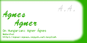 agnes agner business card